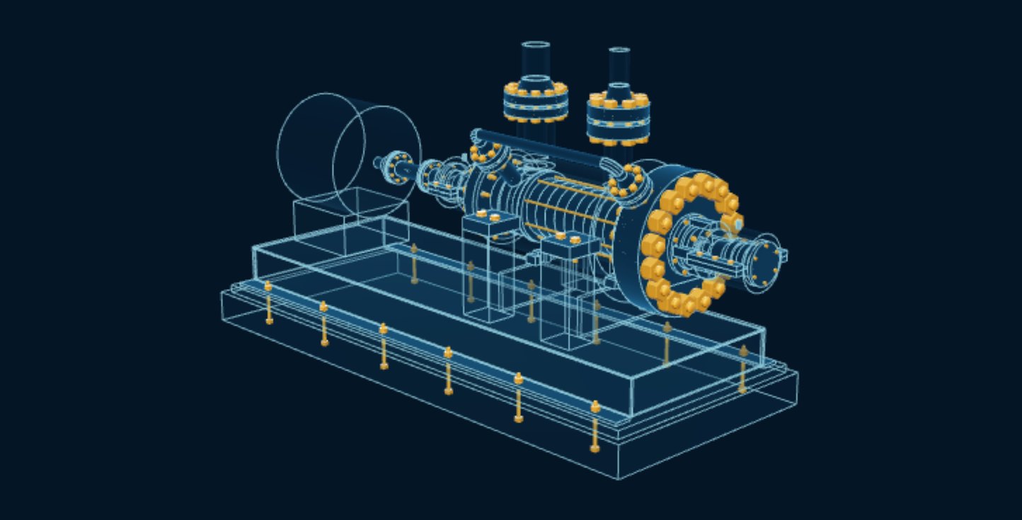Barrel Pump, blueprint drawing with the parts we make in amber