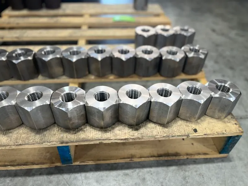 1-1/2"-6 UNC-2B x 3" Hex Coupling Nut in ASTM A194 Grade 2H — machined by Innovation Fasteners, Houston (photo 2 of 3)