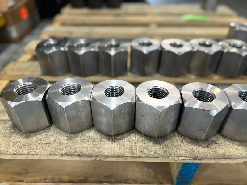 1-1/2"-6 UNC-2B x 3" Hex Coupling Nut in ASTM A194 Grade 2H — machined by Innovation Fasteners, Houston (photo 3 of 3)
