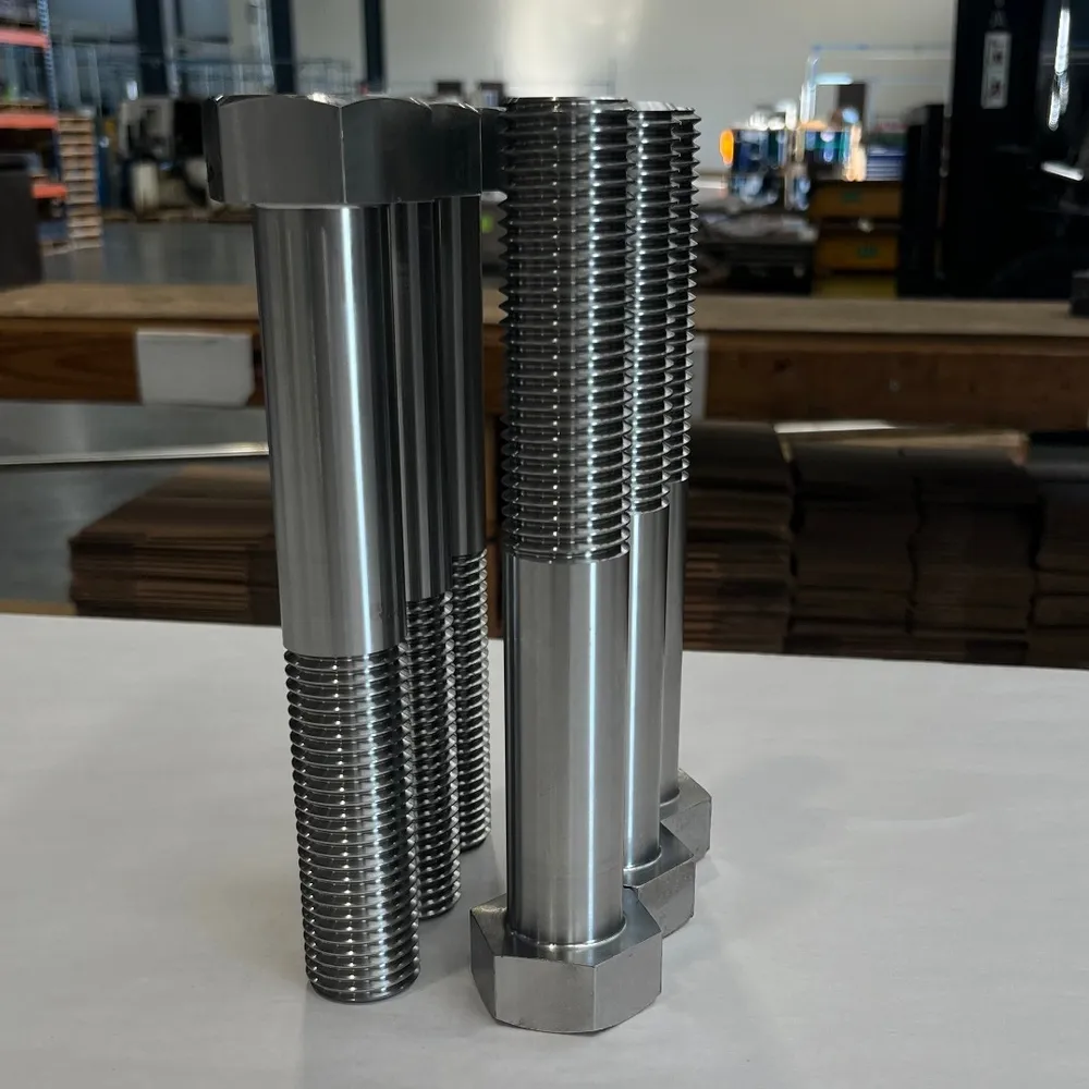 1-1/4"-7 UNC-2A x 8" Hexagon Bolt in ASTM F593 Group 7 AH 17-4 (H1150) — machined by Innovation Fasteners, Houston