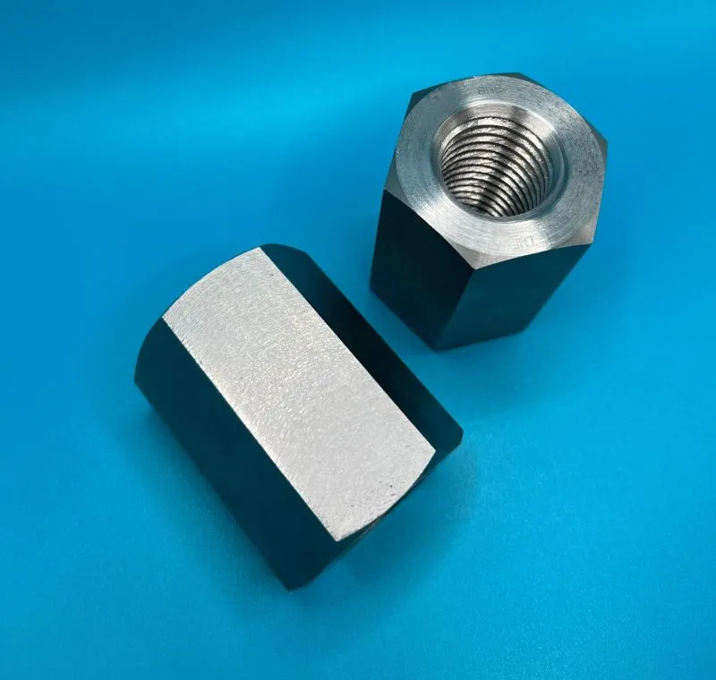 1-1/8"-7 UN-2B x 2-1/2" Hex Coupling Nut in ASTM A194 Grade 2H, clear zinc — machined by Innovation Fasteners, Houston (photo 3 of 3)