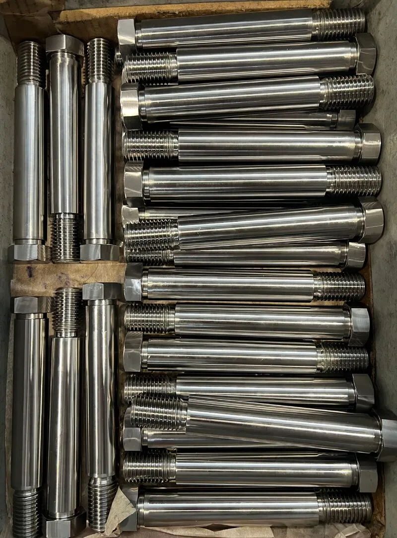 1.1265" x 5.673" Hex Head Shoulder Bolt — machined by Innovation Fasteners, Houston