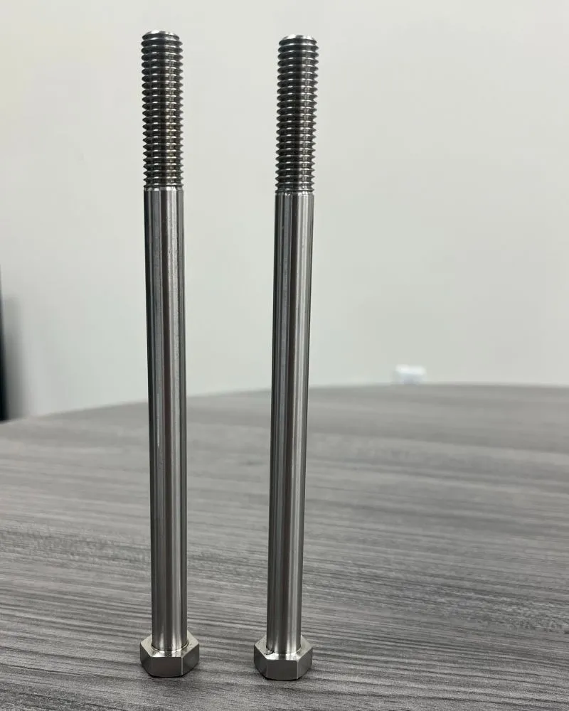 1/2"-13 UNC-2A x 8" Hex Head Bolt in Nitronic 60, cold drawn finish — machined by Innovation Fasteners, Houston