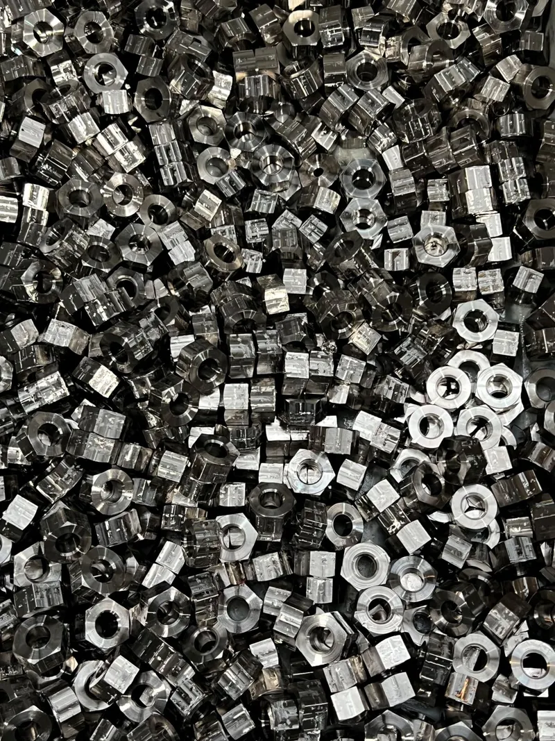 1/2"-20 UNF Heavy Hex Nuts in Monel K500 — machined by Innovation Fasteners, Houston