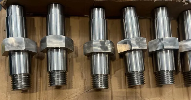 1-3/4-5 UNC-2A x 7.875" Eccentric Pin in ASTM A276 — machined by Innovation Fasteners, Houston