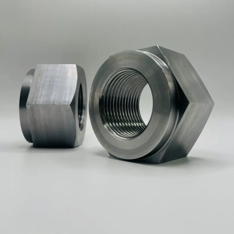 1-3/4"-8 UN-2B Hexagon Nut with Collar in 1018 steel — machined by Innovation Fasteners, Houston