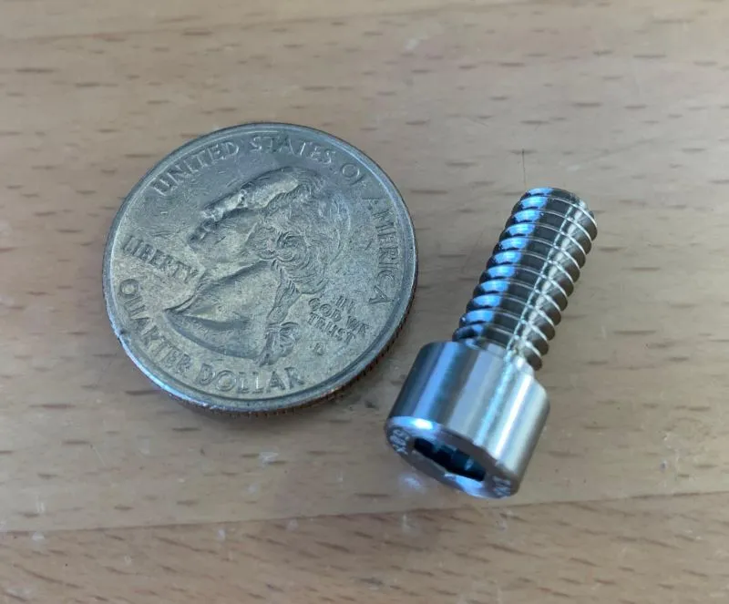 1/4"-20 UNC-3A x 5/8" Socket Head Cap Screw in A286 — machined by Innovation Fasteners, Houston (photo 3 of 3)