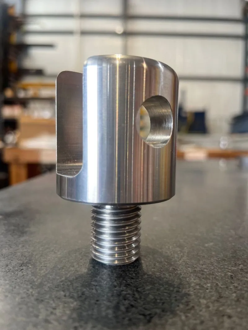 1-8 UNC-2A x 1-1/4" Eyebolt Adaptor in ASTM A479 — machined by Innovation Fasteners, Houston