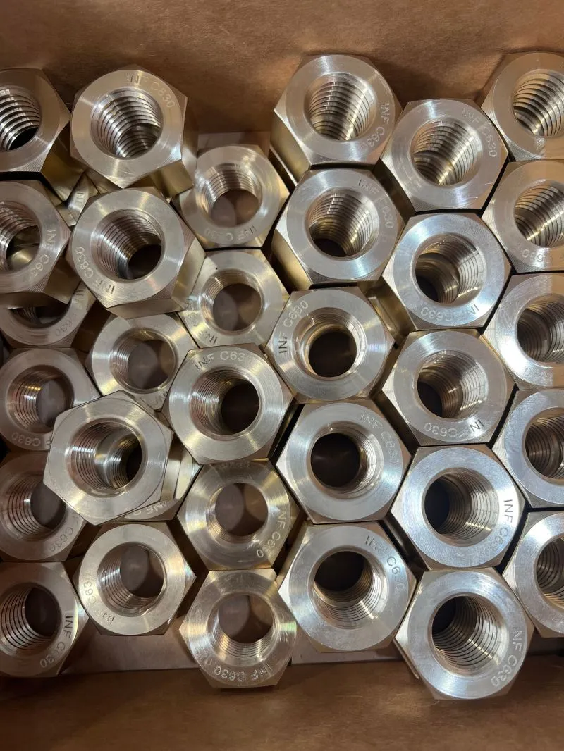 1"-8 UN-2B Heavy Hex Nut in Aluminum Bronze B150 — machined by Innovation Fasteners, Houston