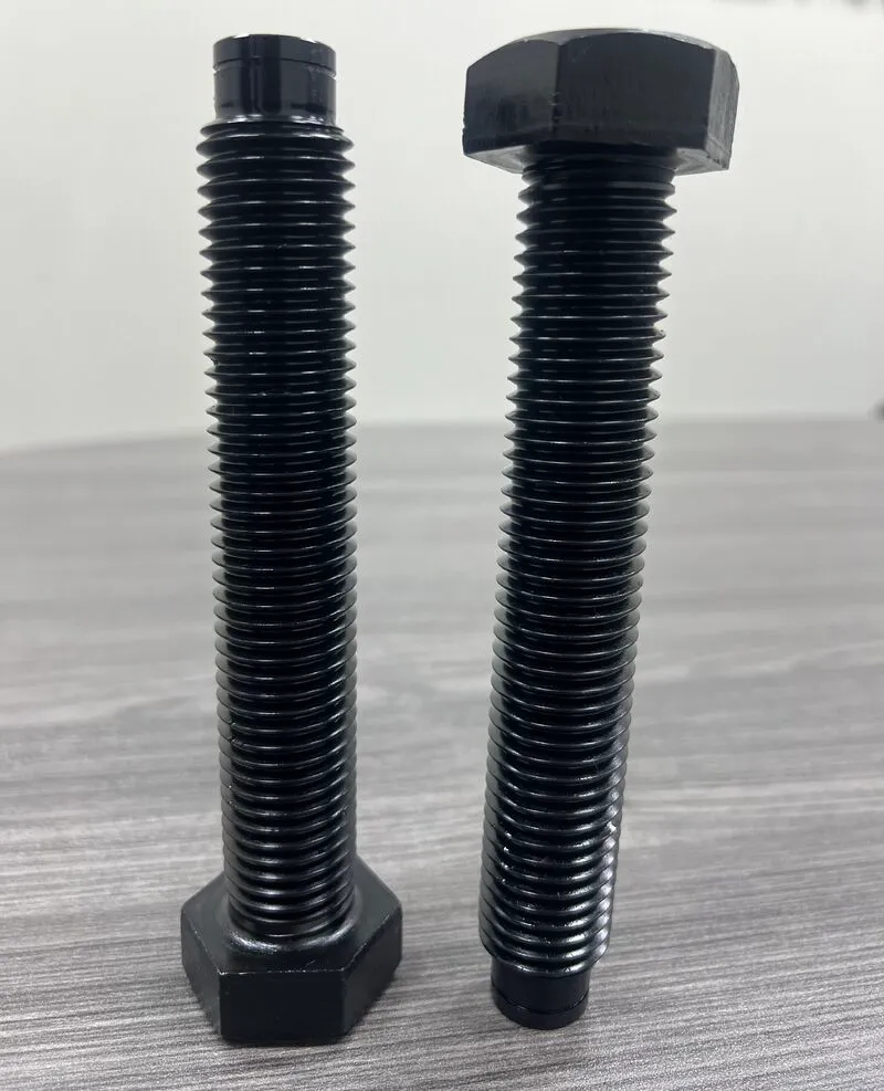 1"-8 UNC-2A x 6" Hexagon Bolt in SAE J429 Grade 8 steel, black oxide — machined by Innovation Fasteners, Houston