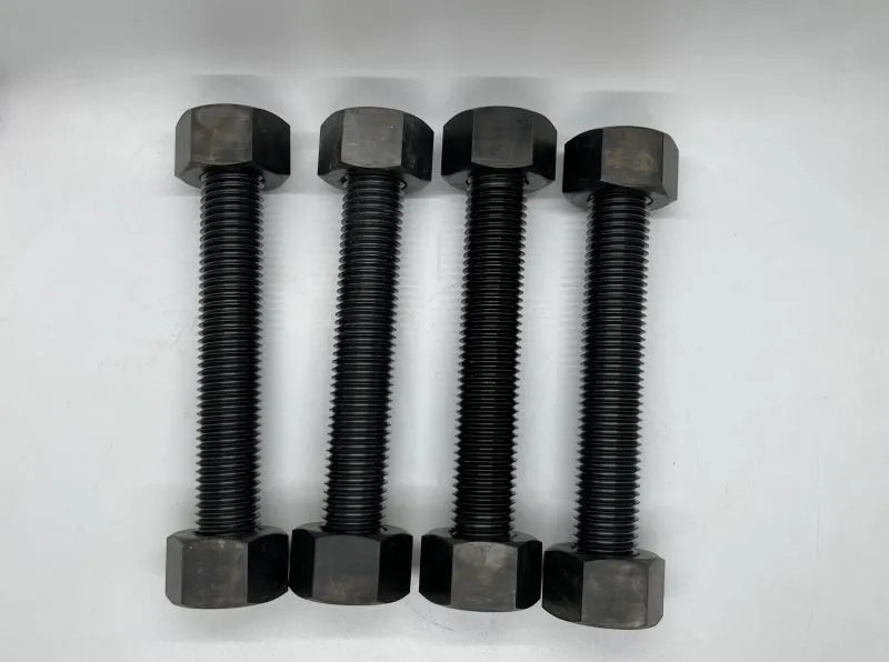 1"-8 UNC x 7-1/2" Studbolts with 2 Heavy Hex Nuts in Nimonic 80A (ASTM B637, UNS N07080) — machined by Innovation Fasteners, Houston (photo 2 of 3)