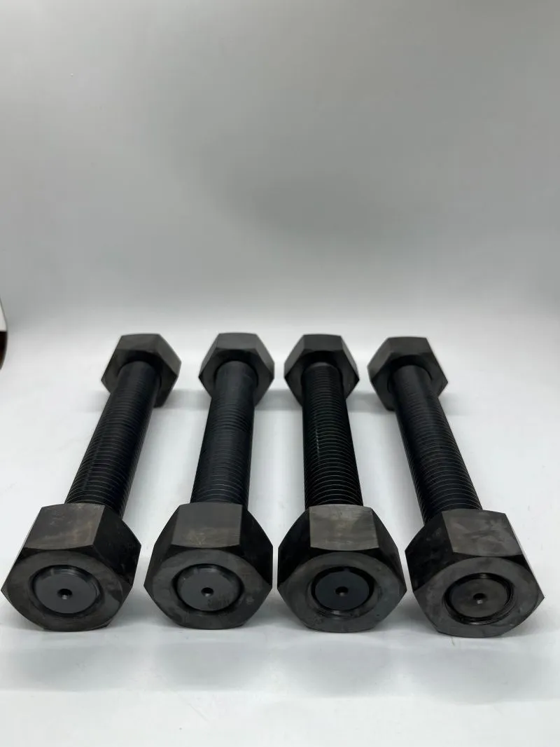 1"-8 UNC x 7-1/2" Studbolts with 2 Heavy Hex Nuts in Nimonic 80A (ASTM B637, UNS N07080) — machined by Innovation Fasteners, Houston (photo 3 of 3)