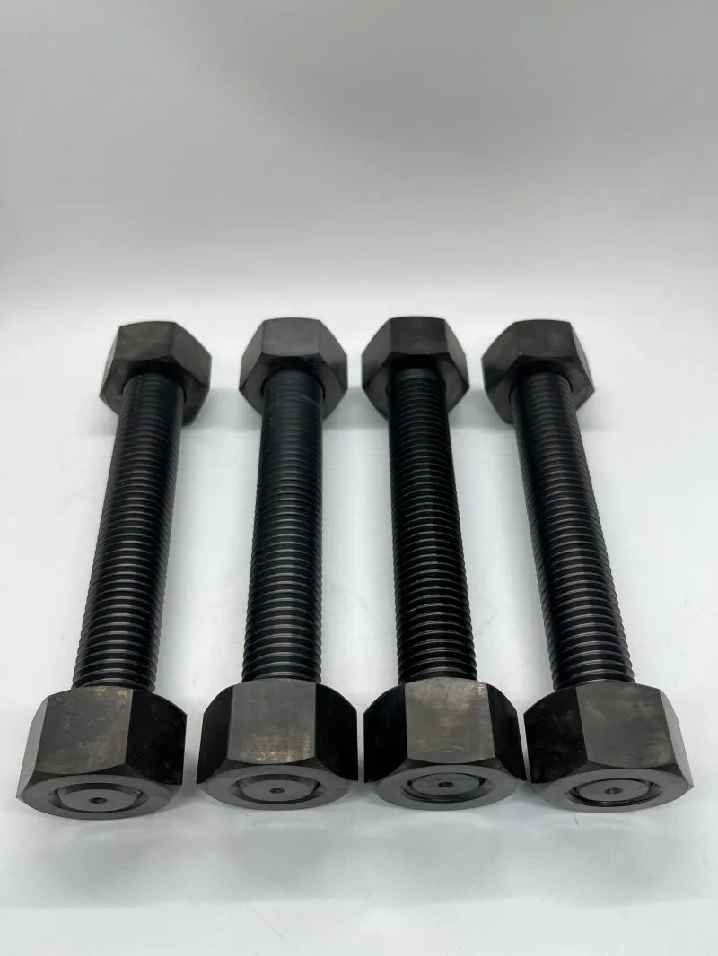 1"-8 UNC x 7-1/2" Studbolts with 2 Heavy Hex Nuts in Nimonic 80A (ASTM B637, UNS N07080) — machined by Innovation Fasteners, Houston