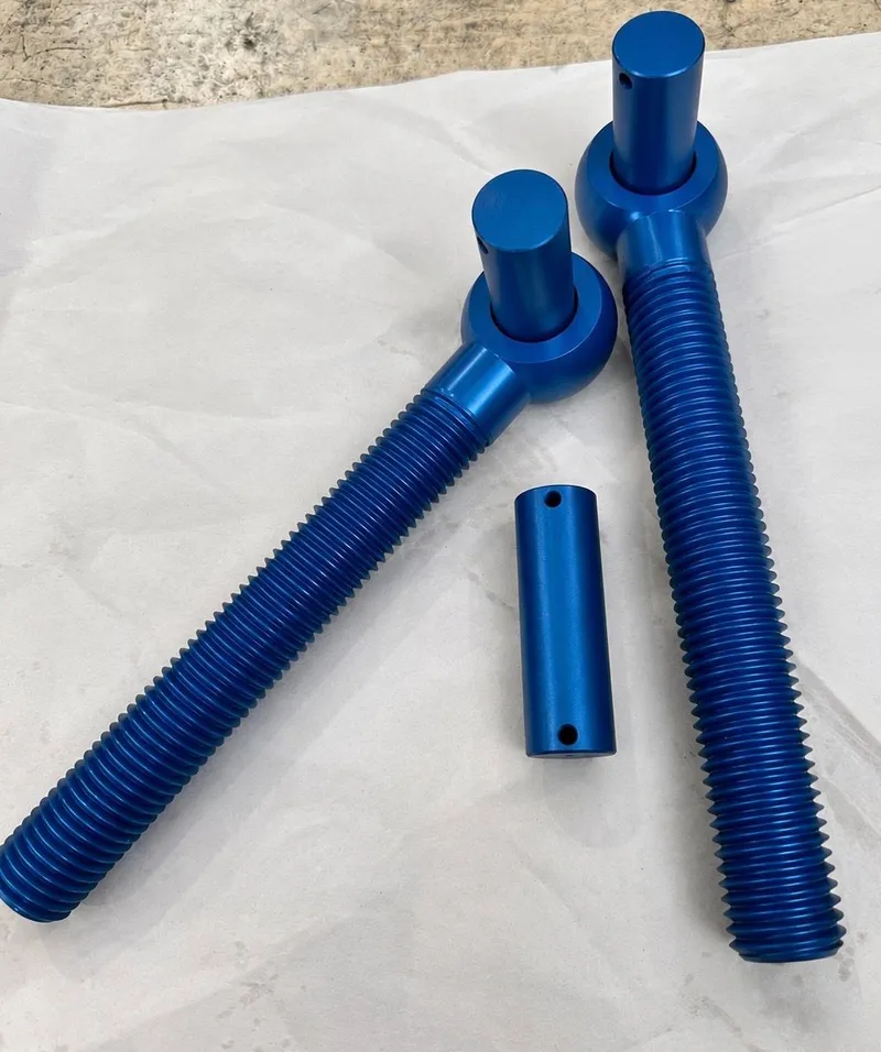 1"-8 UNC x 8" Eye Bolt with 7/8" x 2.625" Clevis Pin in ASTM A193 B7 — machined by Innovation Fasteners, Houston