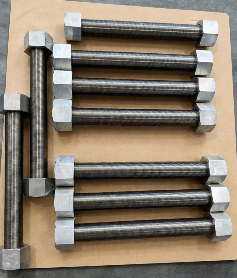 2-1/2"-8 UN-2A x 23" Fully Threaded Stud Bolt in ASTM A193 B8 — machined by Innovation Fasteners, Houston
