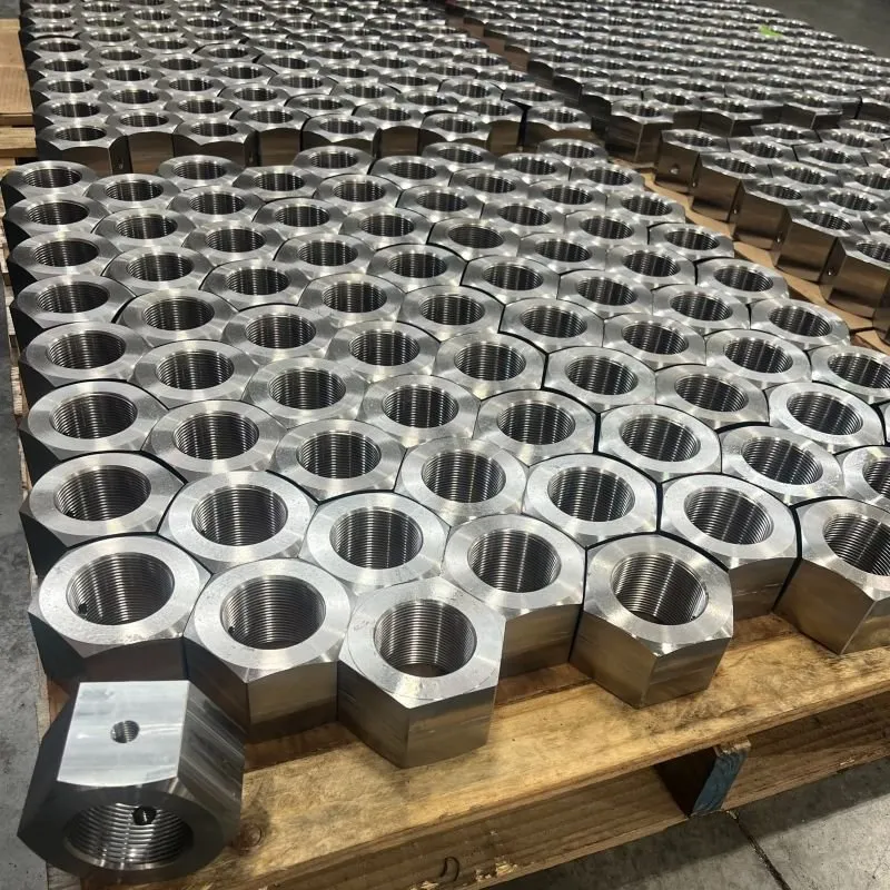 2-3/4"-8 UN-2B Heavy Hex Nut with Tapped Flats in ASTM A194 Grade 7 (domestic) — machined by Innovation Fasteners, Houston (photo 2 of 2)