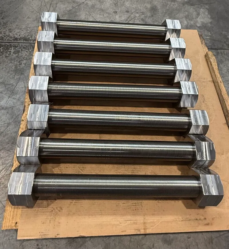 3-1/2"-8 UN-2A x 33" (End-to-End) Fully Threaded Stud Bolt in SA-540 Grade B23 Class 2 — machined by Innovation Fasteners, Houston