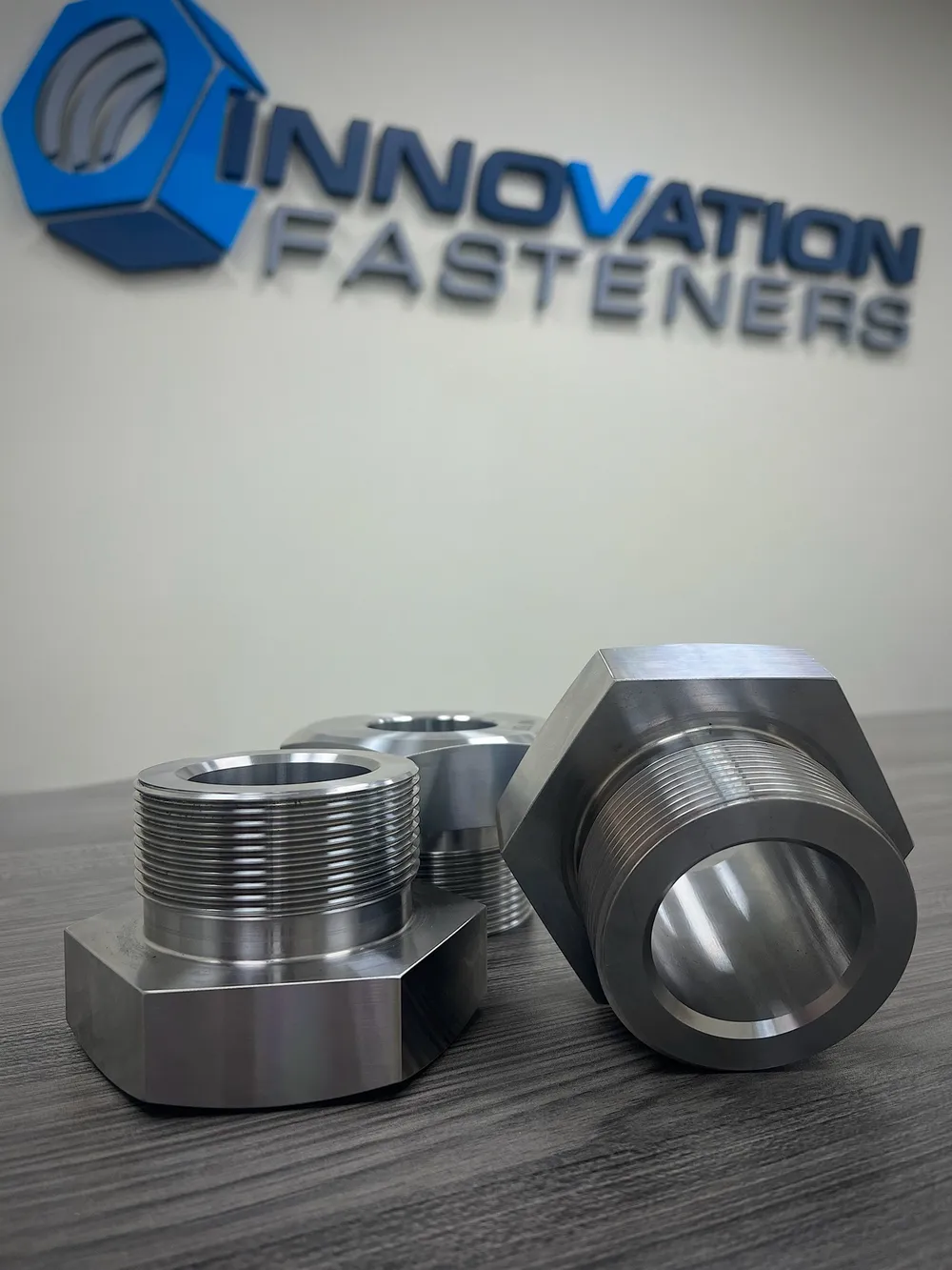 3-1/4"-8 UN Special Nut from 5" Bar in 4140 (ASTM A193 B7) — machined by Innovation Fasteners, Houston