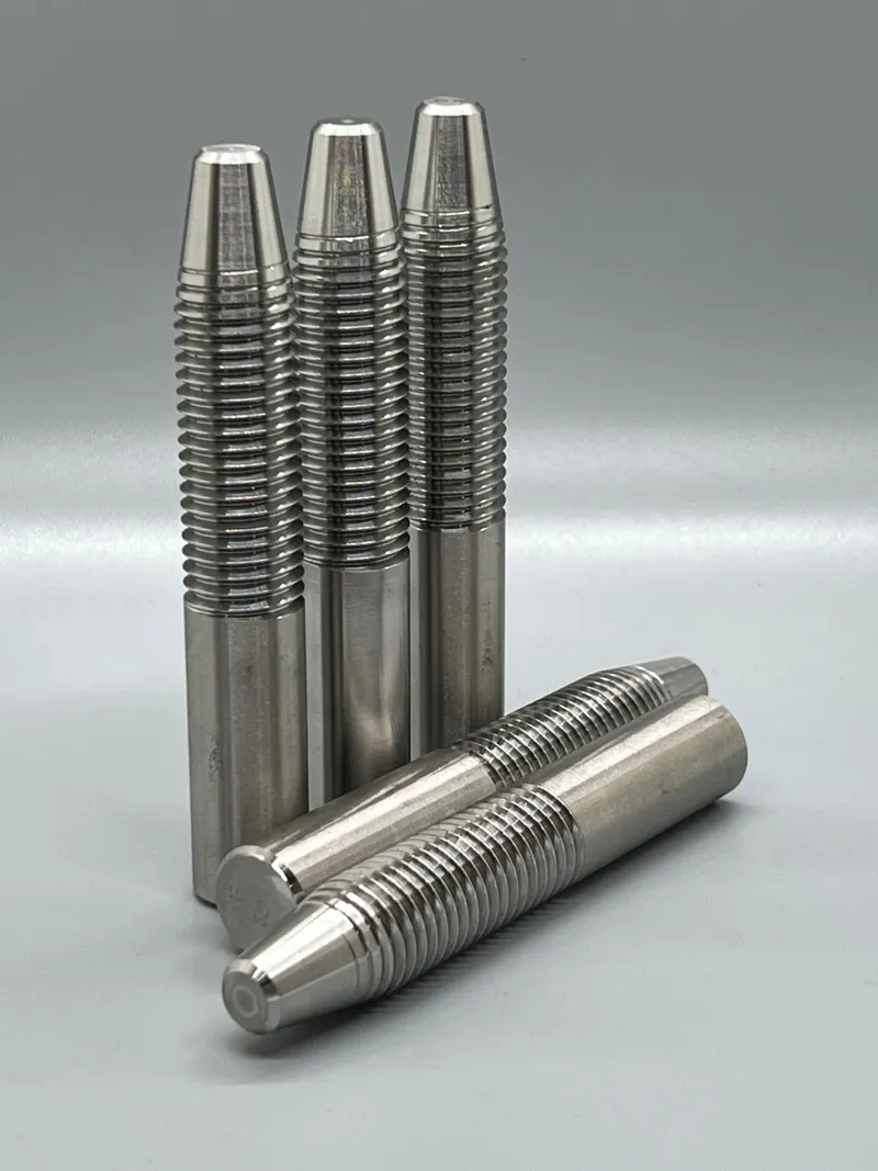3/4"-10 UNC-2A x 6-1/4" Guide Studs in ASME SA-479 321 stainless steel — machined by Innovation Fasteners, Houston