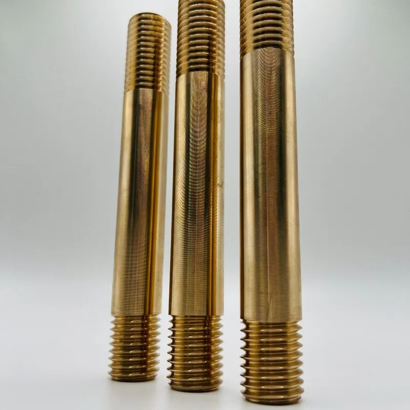 3/4"-10 UNC-3A/UNC-2A x 5.75" Double End Studs in Silicon Bronze Alloy 655, hard temper (ASTM B98) — machined by Innovation Fasteners, Houston