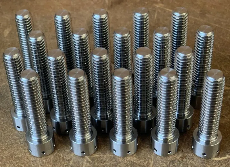 3/8"-16 UNC-3A x 1-1/2" Socket Head Cap Screws, Drilled Head in ASTM A193 Grade B8M — machined by Innovation Fasteners, Houston (photo 2 of 3)