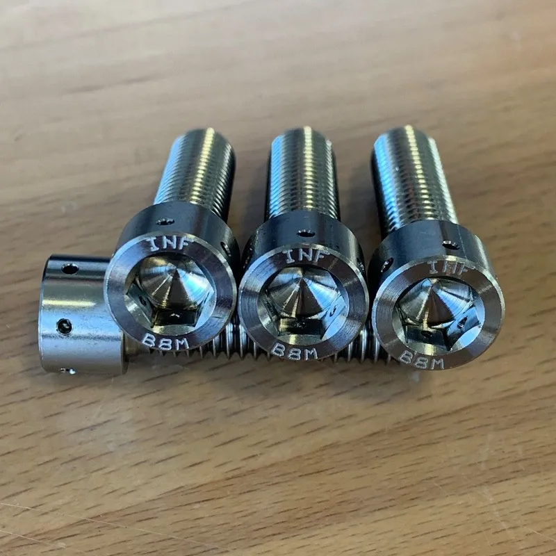 3/8"-16 UNC-3A x 1-1/2" Socket Head Cap Screws, Drilled Head in ASTM A193 Grade B8M — machined by Innovation Fasteners, Houston