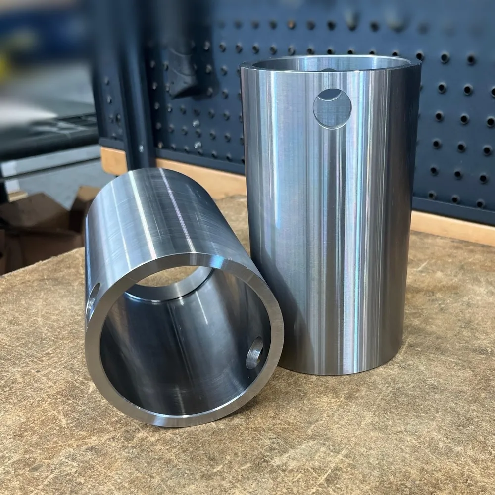4.000" OD x 3.310" ID x 6.937" Bore Inserts in 4140, heat treated — machined by Innovation Fasteners, Houston