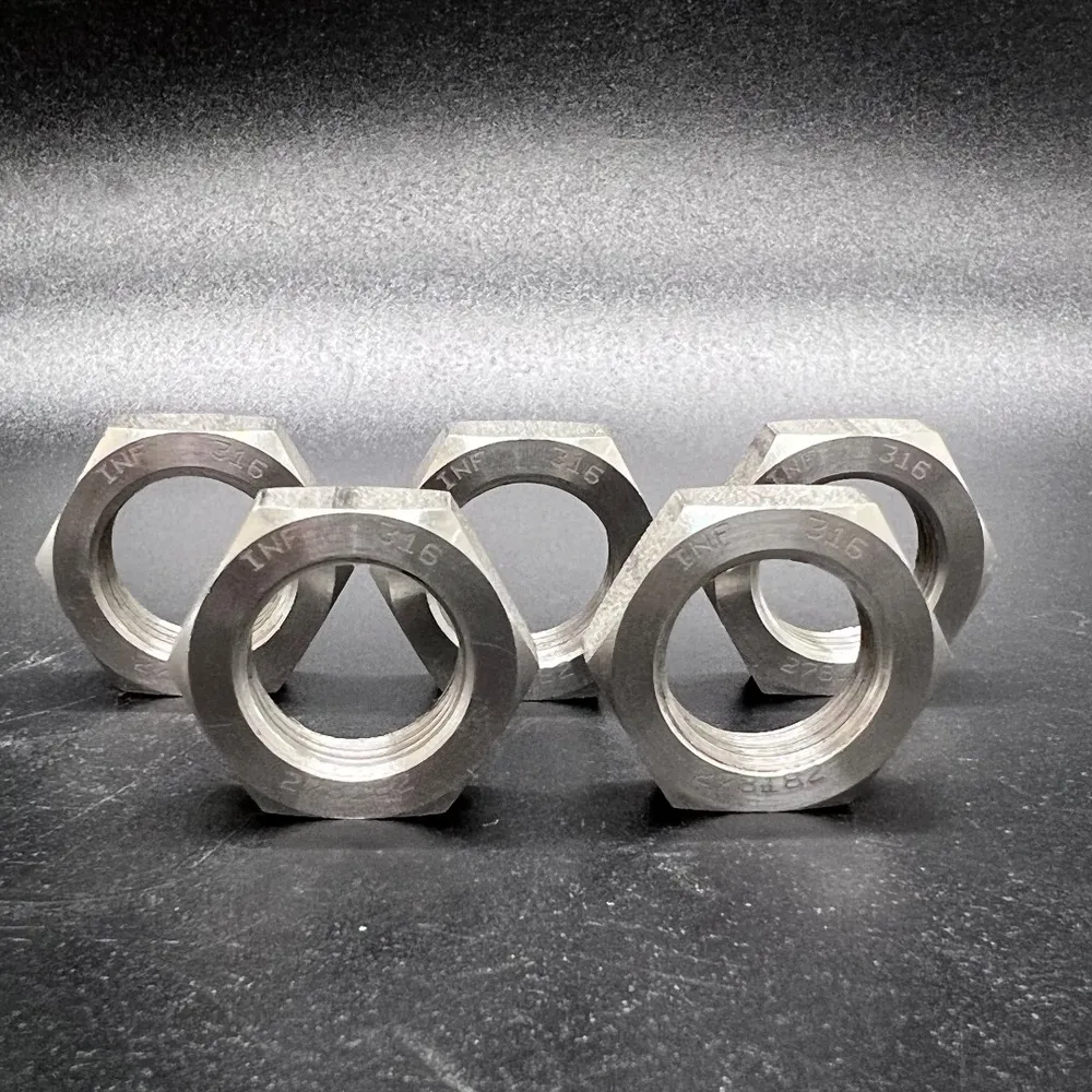 5/8"-18 UNF-2B Lock Nut per Drawing in 316 Stainless (SA-479) — machined by Innovation Fasteners, Houston