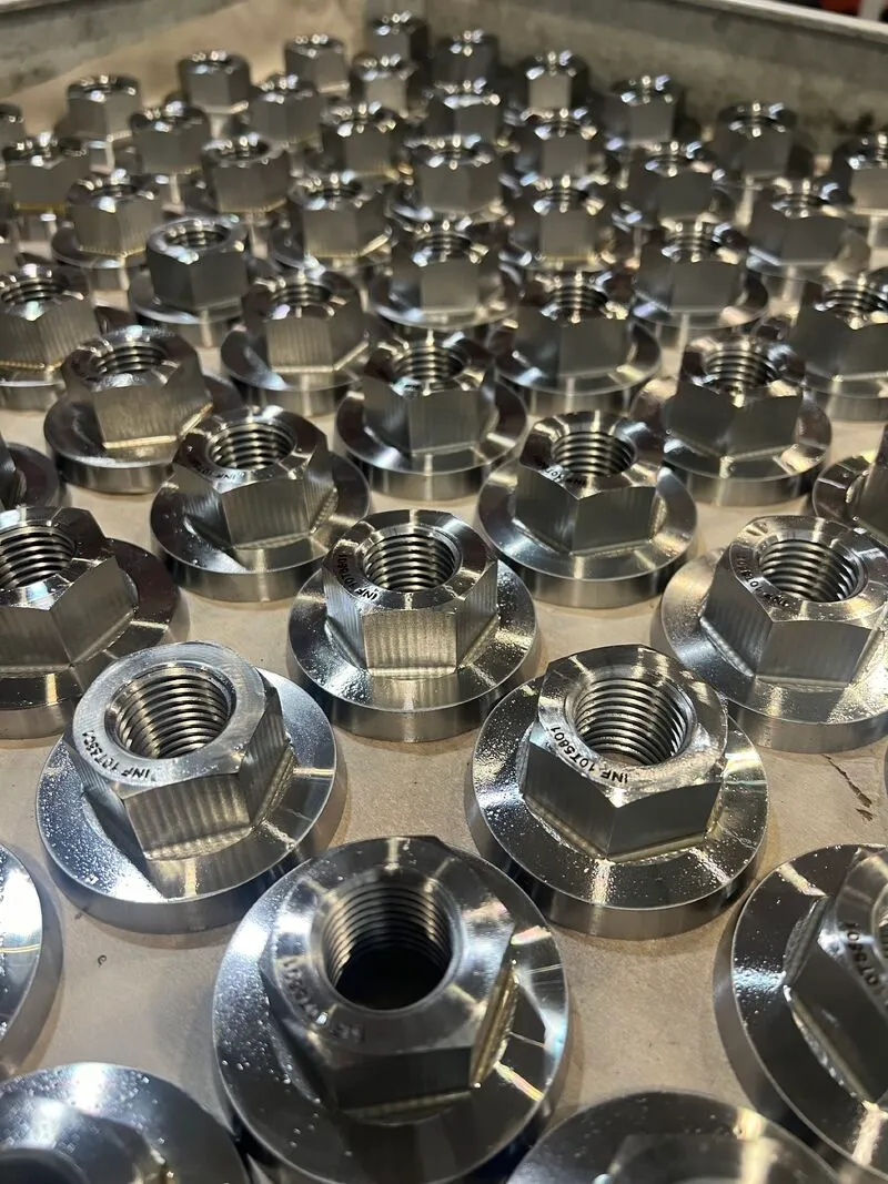 M27-3.0 HEX Nuts in DIN EN ISO 898-2, Class 10 — machined by Innovation Fasteners, Houston