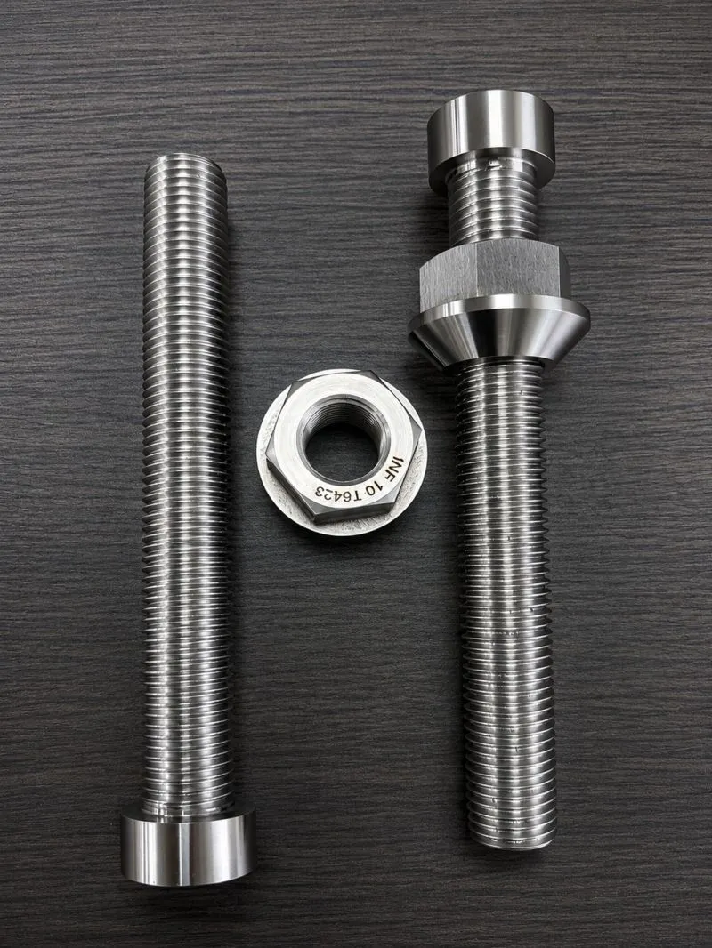 M27-3.0 x 200 mm Threaded Pin with Custom Nut in ISO 898-1 Class 10.9 / 898-2 Class 10 — machined by Innovation Fasteners, Houston