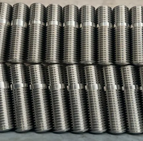 1-1/8-7 UNC-2A x 4" Double End Stud in ASTM A193 B8M Class 2 — machined by Innovation Fasteners, Houston