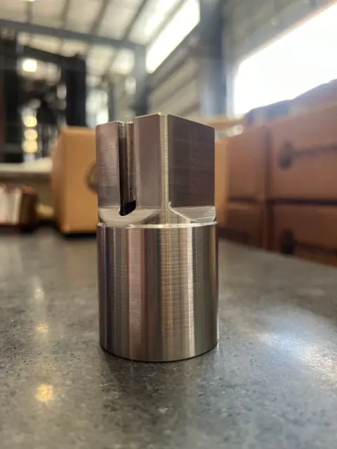 1.125" ID x 3.28" Square Head Stem Adapter in Monel K-500 — machined by Innovation Fasteners, Houston
