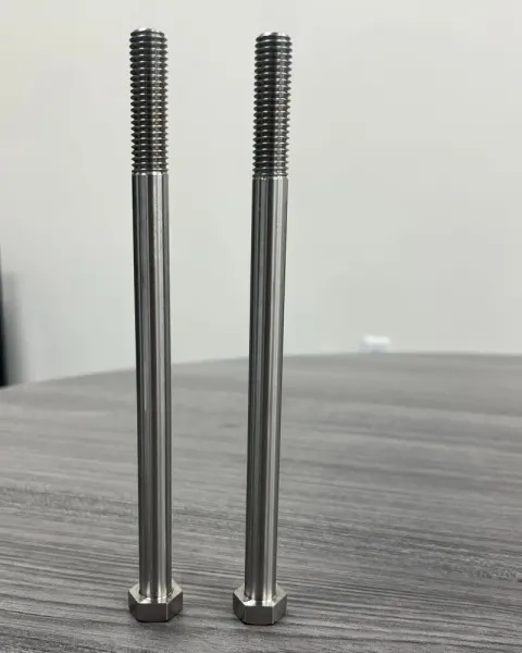 1/2"-13 UNC-2A x 8" Hex Head Bolt in Nitronic 60, cold drawn finish — machined by Innovation Fasteners, Houston