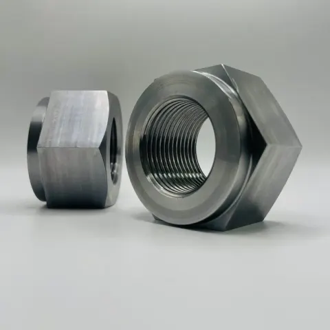 1-3/4"-8 UN-2B Hexagon Nut with Collar in 1018 steel — machined by Innovation Fasteners, Houston