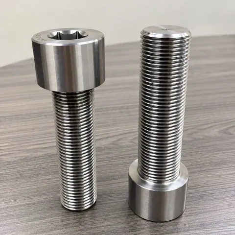 1-3/4"-8 UN-2A x 6" Socket Head Cap Screw in ASTM A193 Grade B16 — machined by Innovation Fasteners, Houston