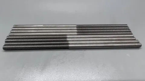 1/4"-20 UNC-2A x 7" Single End Studs in 304 stainless steel — machined by Innovation Fasteners, Houston