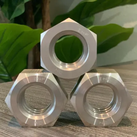 1"-5 ACME-2G Hexagon Nut in Monel 400 (QQ-N-281D), domestic — machined by Innovation Fasteners, Houston