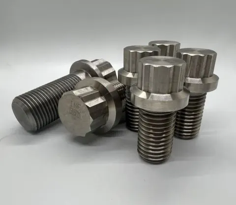 1"-8 UNC-2A x 1-3/4" 12 Point Flange Bolt in 316 stainless steel, 50 ksi minimum yield — machined by Innovation Fasteners, Houston