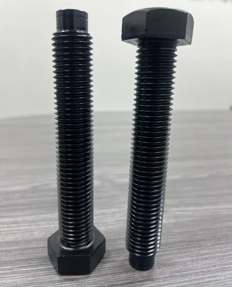 1"-8 UNC-2A x 6" Hexagon Bolt in SAE J429 Grade 8 steel, black oxide — machined by Innovation Fasteners, Houston