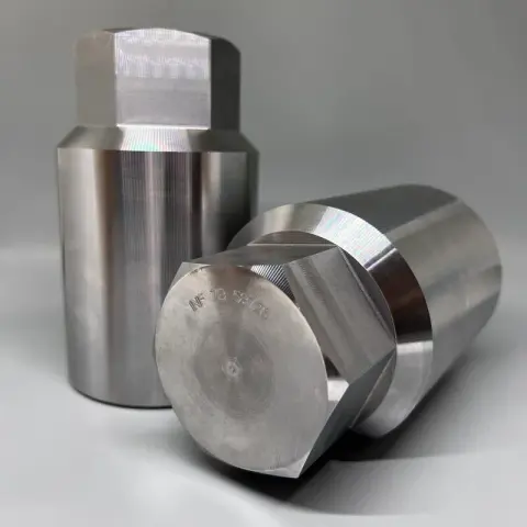 2-1/2"-8UN-2B Cap Nut in ASTM A194 Grade 7 — machined by Innovation Fasteners, Houston