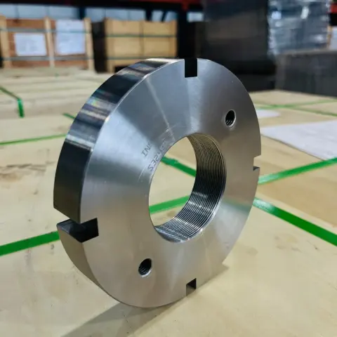 2-1/2" ID x 5-3/4" OD Special Lock Nut in Alloy 255 (ASTM A479) — machined by Innovation Fasteners, Houston