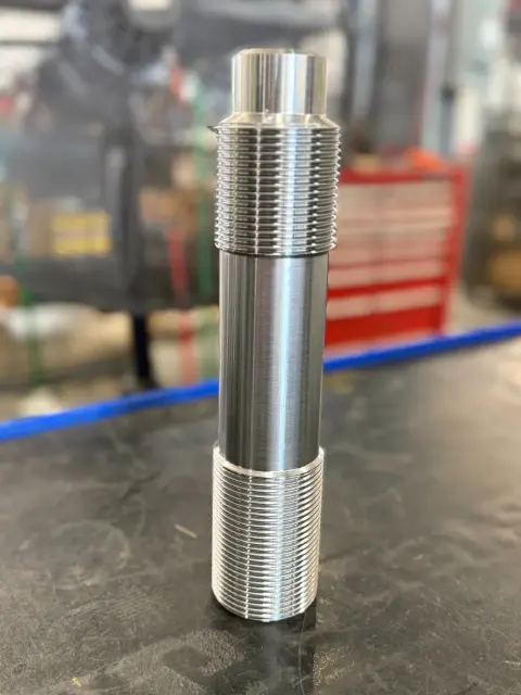 2-1/4"-8 UN-2A x 10.60" Stud in ASTM A320 L7 — machined by Innovation Fasteners, Houston