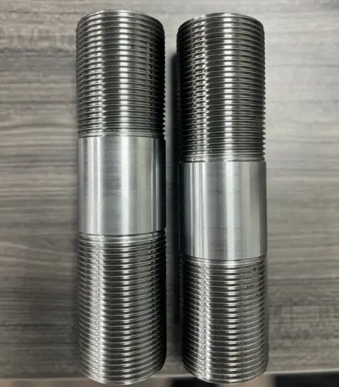 2-1/4"-8 UN-3A x 8-3/4" Double End Stud in ASTM A193 B7 — machined by Innovation Fasteners, Houston