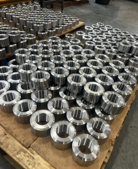 2-3/4"-8 UN-2B Heavy Hex Nut with Tapped Flats in ASTM A194 Grade 7 (domestic) — machined by Innovation Fasteners, Houston