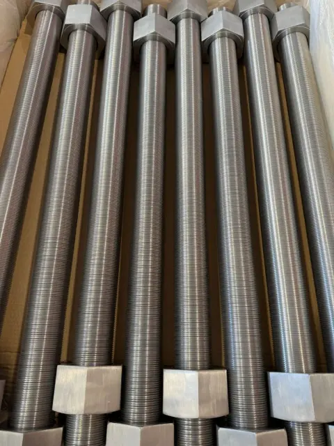 2-3/4" - 8 UN x 39-3/8" Fully Threaded Stud Bolt in ASTM A193 Grade B8M Class 2B — machined by Innovation Fasteners, Houston