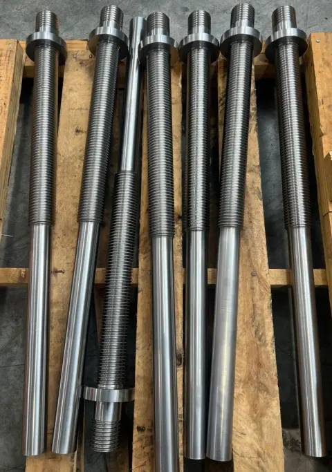 2"-4.5 UNC-3A x 34-1/4" Special Stud in ASTM A193 B6 — machined by Innovation Fasteners, Houston