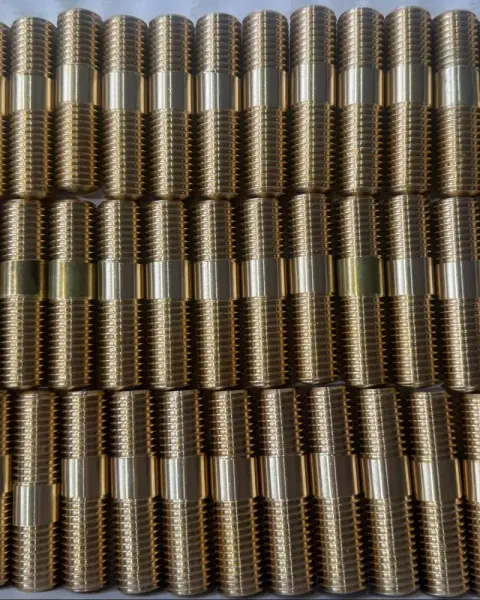 3/4"-10 UNC-2A / UNC-3A x 2.929" (+/-0.015) Double End Stud in Naval Brass C46400 (ASTM B21) — machined by Innovation Fasteners, Houston