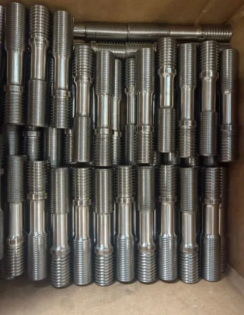 3/4"-10 UNC-2A x 3/4"-16 UNJF-3A x 4.00" Special Double End Stud in Inconel Alloy 718 — machined by Innovation Fasteners, Houston