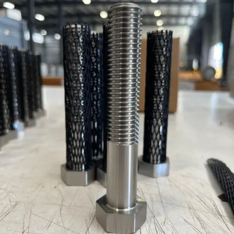 3/4"-10 UNC x 4-1/2" Hexagon Bolt in Super duplex UNS S32760 (Grade F55) — machined by Innovation Fasteners, Houston