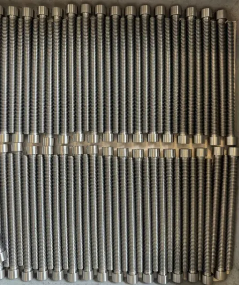 3/8"-16 UNC-2A x 5-1/4" Socket Head Cap Screw in ASTM A276 304 Stainless — machined by Innovation Fasteners, Houston